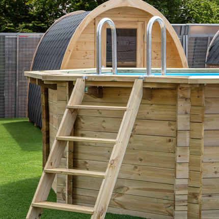 Tuindeco Luxe houten zwembad Playa Lagun 600 x 419 x 131 cm