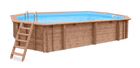 Tuindeco Luxe houten zwembad Playa Porto Marie 727 x 396 x 138 cm