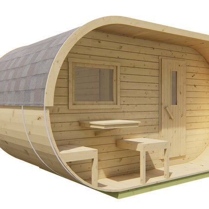 Tuindeco Sauna Oval | 38 mm | onbehandeld