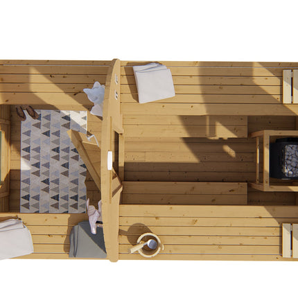 Tuindeco Sauna POD Tolva 400 cm | 42 mm | Thermowood