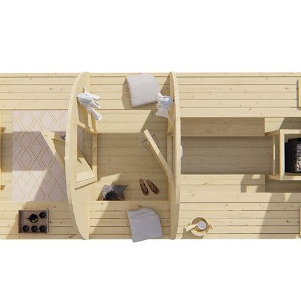 Tuindeco Sauna POD Tolva 480 cm | 38 mm | onbehandeld