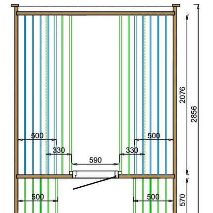 Tuindeco  Sauna cube Rovaniemi 280 cm | 42 mm | Thermowood