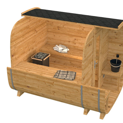 Tuindeco  Sauna cube Rovaniemi 280 cm | 42 mm | Thermowood