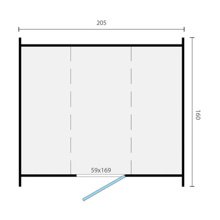 Tuindeco Saunabarrel | Ø205 x 160 cm | 42 mm | Thermowood