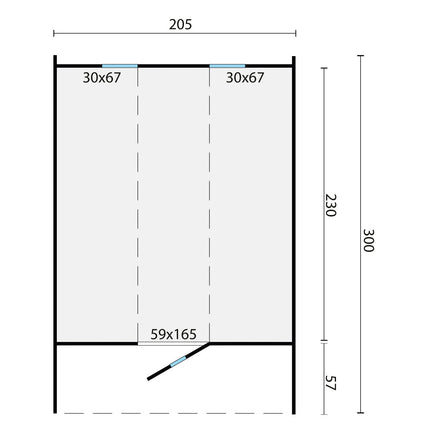 Tuindeco Saunabarrel | Ø205 x 300 cm | 38 mm | onbehandeld vuren
