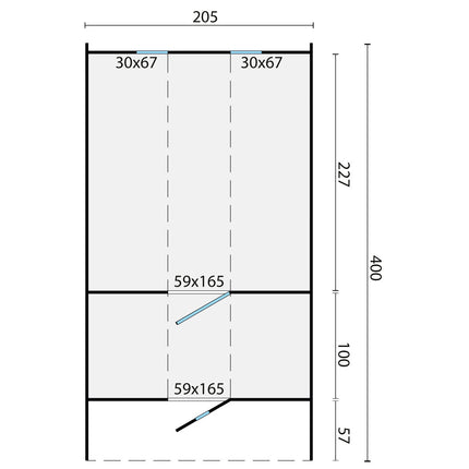 Tuindeco Saunabarrel | Ø205 x 400 cm | 42 mm | Thermowood