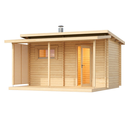 Tuindeco Terras en luifel Saunahuis Jakobstad 