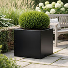Vierkante aluminium plantenbak 40x40x40 cm - Gitzwart (RAL 9005)