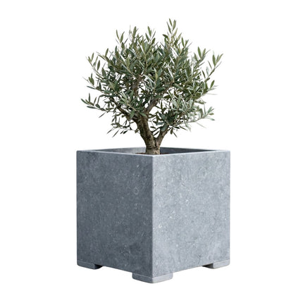 Vierkante arduinen plantenbak met bodem 30x30x32 cm - Modern