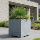 Vierkante arduinen plantenbak met bodem 50x50x52 cm - Modern