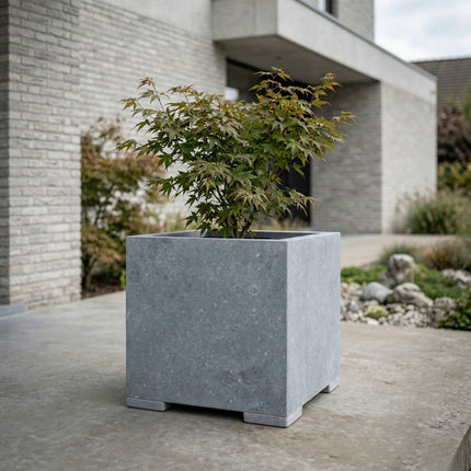 Vierkante arduinen plantenbak met bodem 60x60x62 cm - Modern