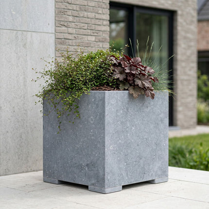 Vierkante arduinen plantenbak met bodem 70x70x72 cm - Modern
