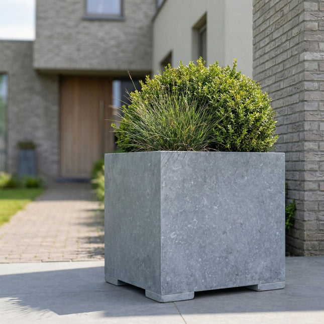 Vierkante arduinen plantenbak met bodem 80x80x82 cm - Modern