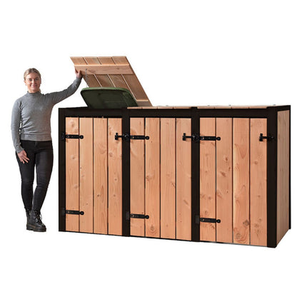 Volente Kliko Ombouw Laura 3x240 liter 205x87.5x119cm Douglas Hout