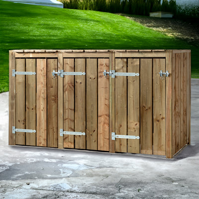 Kliko Ombouw 3x 240 liter 205x88x119cm Geïmpregneerd hout