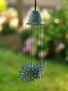 Bronzen beeld Windgong met zonnetjes 30x9x9cm