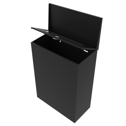 Zwarte Wandbrievenbus GB026 Bovenuitname (RAL 9005)