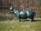 Bronzen beeld Groot Nijlpaard (fontein) 105x60x170cm - Doika - Bronzen beeld - Doika - 5410807003497 - B349