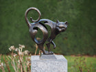 Bronzen beeld Kat moderne sculptuur 38x31x15cm - Doika - Bronzen beeld - Doika - 5410807029343 - AN2934BR-BI