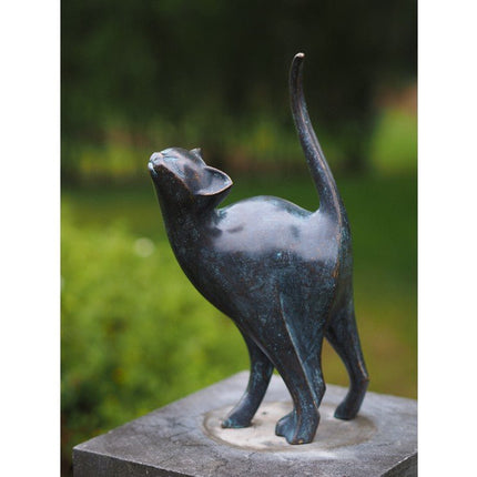 Bronzen beeld Moderne kat 31x10x18cm - Doika - Bronzen beeld - Doika - 5410807016664 - AN1666BRW-VI