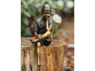 Bronzen beeld Zittende jongen met pet 19x8x6cm - Doika - Bronzen beeld - Doika - 5410807012468 - AN1246BR-B