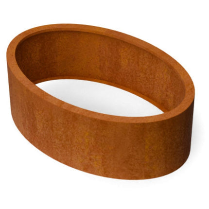 Ellipsvormige cortenstalen plantenbak zonder bodem 120x80x40 cm - Doika - Plantenbak - Geroba - 5404033116427 - OvaluZBC1