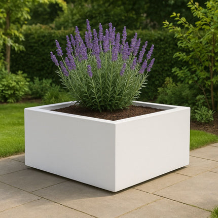 GARDRA Polyester plantenbak 100x100x40 cm - Zuiver Wit (RAL 9010) - Doika - Plantenbak - GARDRA -  - DOIKA-AP-06.3-RAL-9010