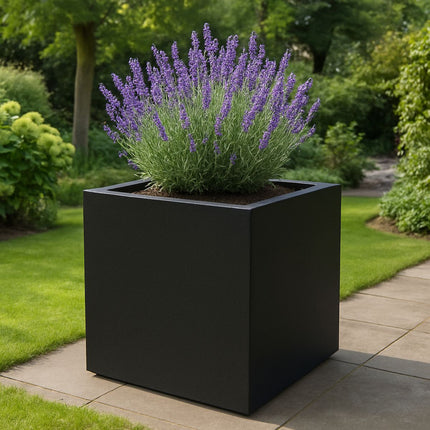 GARDRA Polyester plantenbak 100x100x80 cm - Gitzwart (RAL 9005) - Doika - Plantenbak - GARDRA -  - DOIKA-AP-06.1-RAL-9005