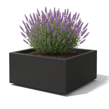 GARDRA Polyester plantenbak 120x120x40 cm - Zwartgrijs (RAL 7021) - Doika - Plantenbak - GARDRA -  - DOIKA-AP-07.4-RAL-7021