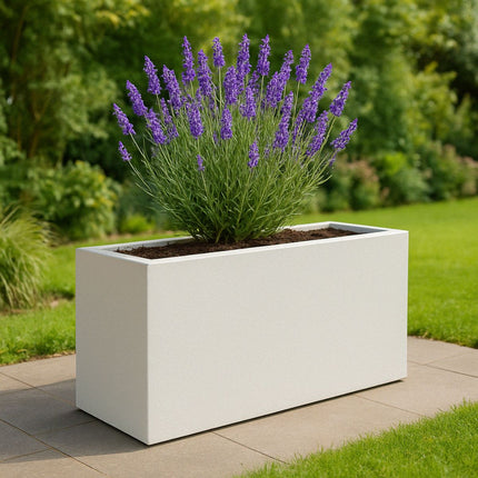 GARDRA Polyester plantenbak 120x30x60 cm - Zuiver Wit (RAL 9010) - Doika - Plantenbak - GARDRA -  - DOIKA-BP-19-RAL-9010