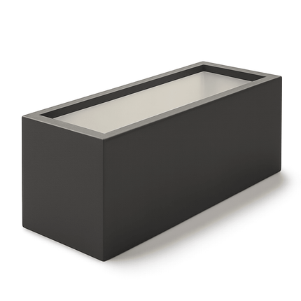 GARDRA Polyester plantenbak 120x40x40 cm - Zwartgrijs (RAL 7021) - Doika - Plantenbak - GARDRA -  - DOIKA-BP-43-RAL-7021