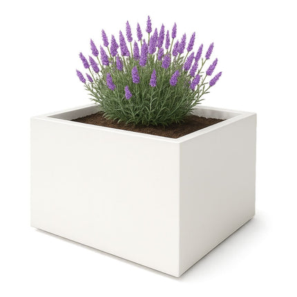 GARDRA Polyester plantenbak 140x140x80 cm - Zuiver Wit (RAL 9010) - Doika - Plantenbak - GARDRA -  - DOIKA-AP-12-RAL-9010