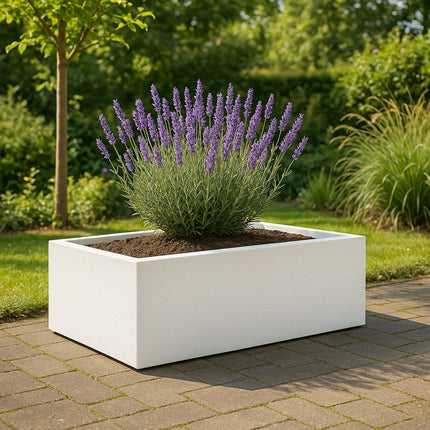 GARDRA Polyester plantenbak 180x88x32 cm - Zuiver Wit (RAL 9010) - Doika - Plantenbak - GARDRA -  - DOIKA-BP-12-RAL-9010