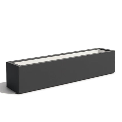 GARDRA Polyester plantenbak 200x40x33 cm - Zwartgrijs (RAL 7021) - Doika - Plantenbak - GARDRA -  - DOIKA-BP-31.1-RAL-7021