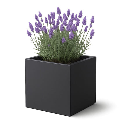 GARDRA Polyester plantenbak 50x50x50 cm - Zwartgrijs (RAL 7021) - Doika - Plantenbak - GARDRA -  - DOIKA-Ap-2-RAL-7021