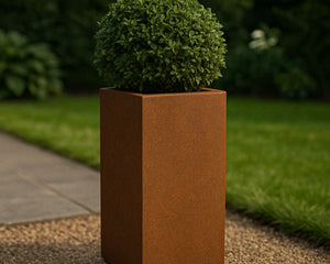 Hoge cortenstalen plantenbak zonder bodem 40x40x80 cm - Doika - Plantenbak - Geroba -  - ArtesaB2