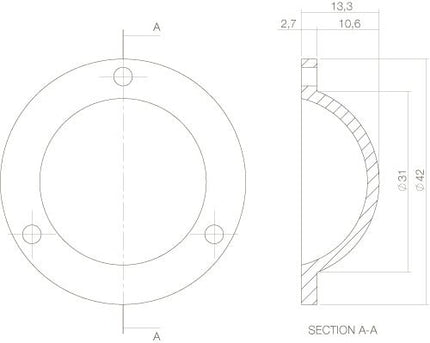 Intersteel Afdekplaatje voordeurknop messing gelakt - Doika - Voordeurknoppen - Intersteel - 8714186008911 - 13,397,500