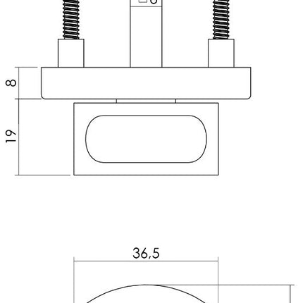 Intersteel Deurbeslag set wc - slot 63/8mm wit + deurkruk Recht rvs + wc - sluiting - Doika - Deurbeslag sets - Intersteel - 8714186527641 - 35,210,001