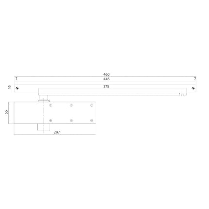 Intersteel Deurdranger met glijarm DR 124 zwart - Doika - Deurdrangers - Intersteel - 8714186494844 - 23,480,124