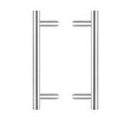 Intersteel Deurgrepen set T - schuin ø 30 mm - 500 mm rvs geborsteld - Doika - Deurgrepen - Intersteel - 8714186334416 - 35,432,922