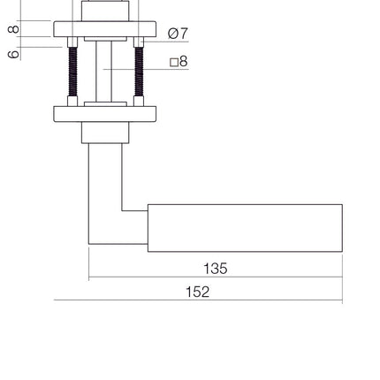 Intersteel Deurkruk Bau - Stil op rozet rvs geborsteld - Doika - Deurkrukken op rozet - Intersteel - 8714186298336 - 35,037,902