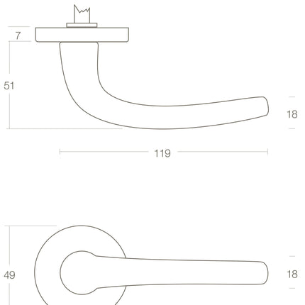 Intersteel Deurkruk Cosmos op rozet messing gelakt - Doika - Deurkrukken op rozet - Intersteel - 8714186090992 - 13,019,402