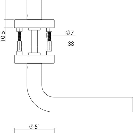 Intersteel Deurkruk Recht met rozet rvs geborsteld - Doika - Deurkrukken op rozet - Intersteel - 8714186422595 - 35,195,202