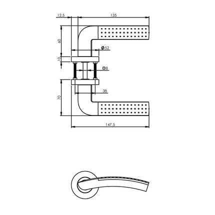 Intersteel Deurkruk Sharon op rozet chroom - Doika - Deurkrukken op rozet - Intersteel - 8714186144015 - 16,168,802