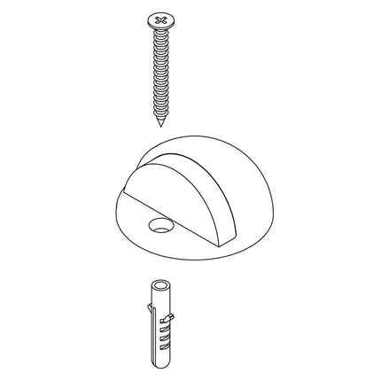 Intersteel Deurstop rond model mat zwart - Doika - Deurstoppers - Intersteel - 8714186179390 - 23,442,020