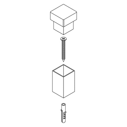 Intersteel Deurstop vierkant universeel rvs geborsteld - Doika - Deurstoppers - Intersteel - 8714186127025 - 35,442,110