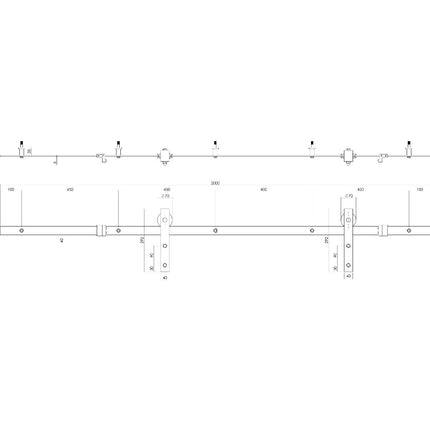 Intersteel DIY - schuifdeur Cubo zwart incl. matglas 2150x980x28mm + zwart ophangsysteem Basic - Doika - DIY - schuifdeuren - Intersteel - 8714186527191 - 23,491,502