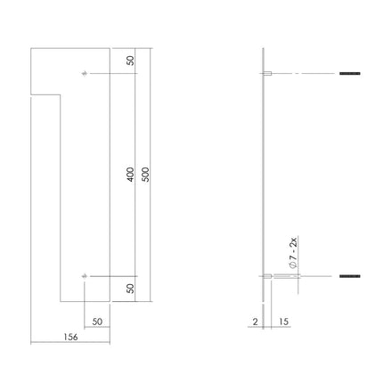 Intersteel Huisnummer 1 XXL hoogte 50 cm rvs geborsteld - Doika - Huisnummer - Intersteel - 8714186503188 - 35,402,121