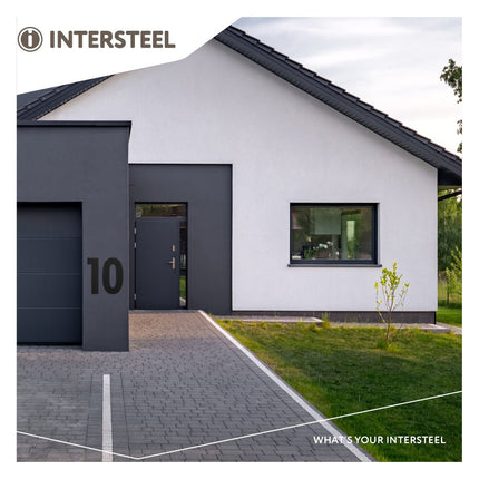 Intersteel Huisnummer 4 XXL hoogte 50 cm rvs/mat zwart - Doika - Huisnummer - Intersteel - 8714186503416 - 23,402,124