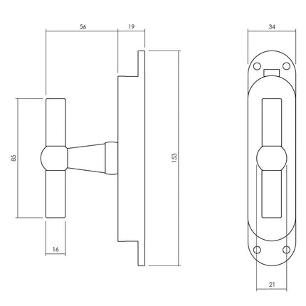 Intersteel Kruk - espagnolet T - kruk met stangenset 2x 1250 mm verchroomd - Doika - Deurespagnoletten - Intersteel - 8714186541234 - 16,562,021